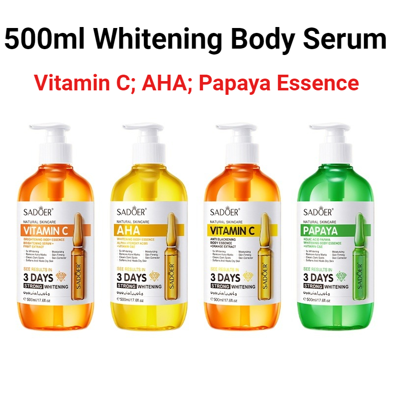 Hyaluronic Acid Facial Serum - SADOER AHA Essenza Corpo Sbiancante 500ml