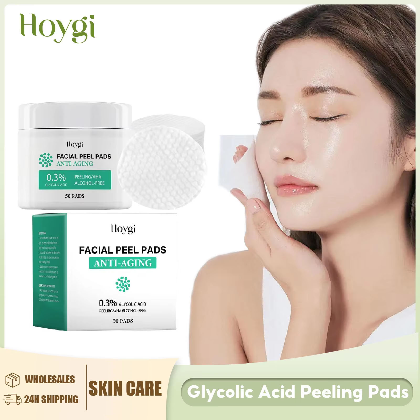 Salicylic Acid Blackhead Remover - Dischetti di cotone con acido glicolico