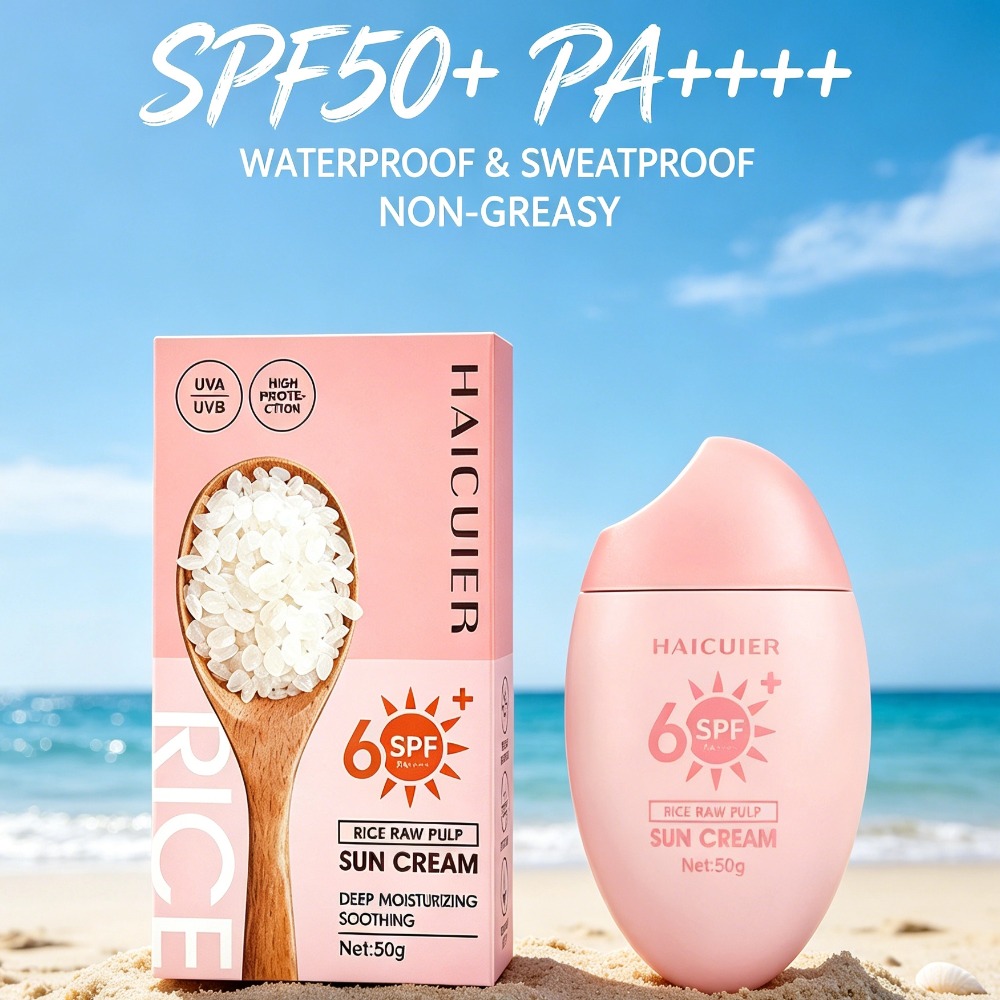 Spf 50 Waterproof Sunscreen - Crema Solare SPF50+ con Estratto di