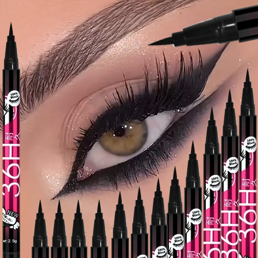Waterproof Liquid Eyeliner Pen - Set di eyeliner liquido nero da