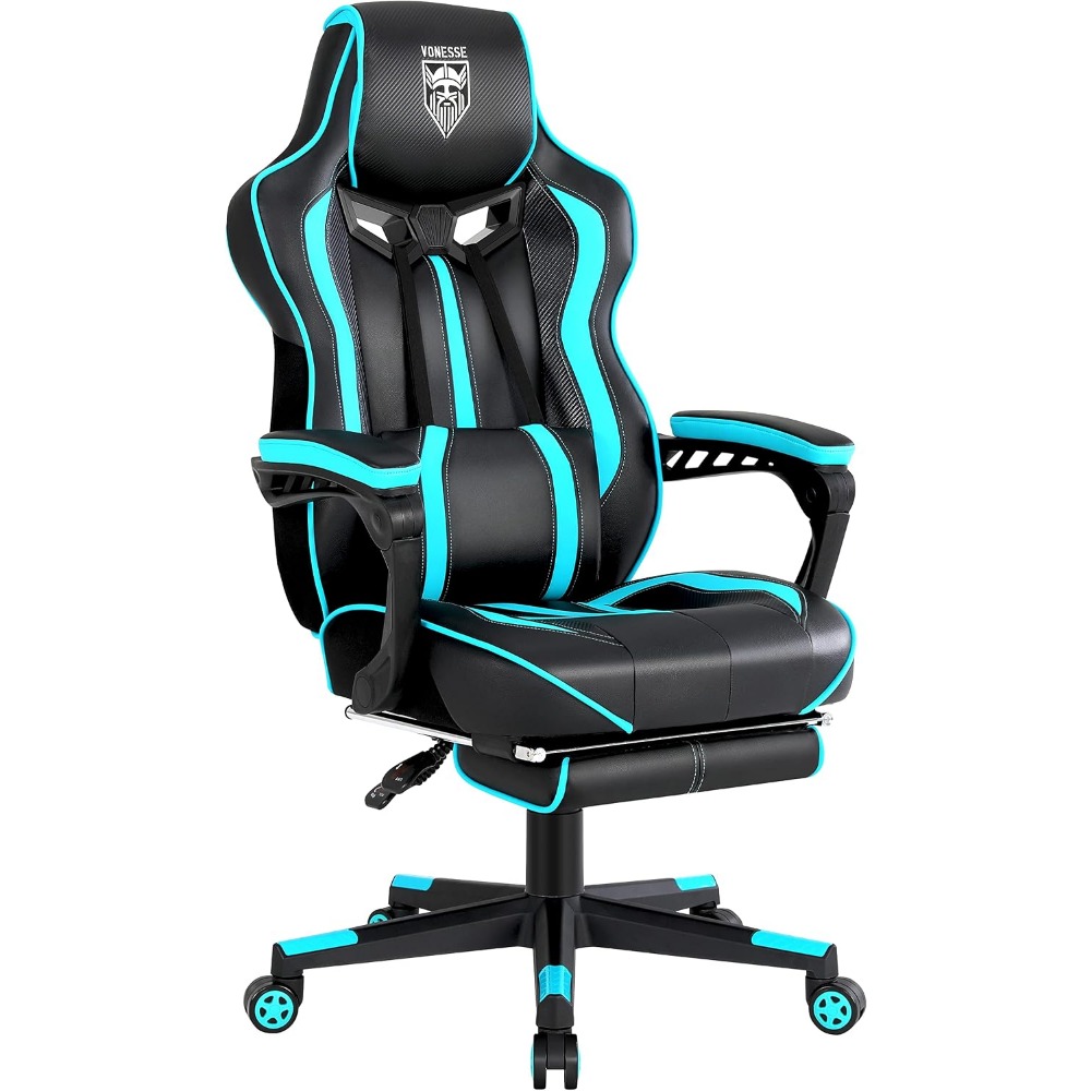 Massage - Sedie da Gaming Ergonomiche con Poggiapiedi,