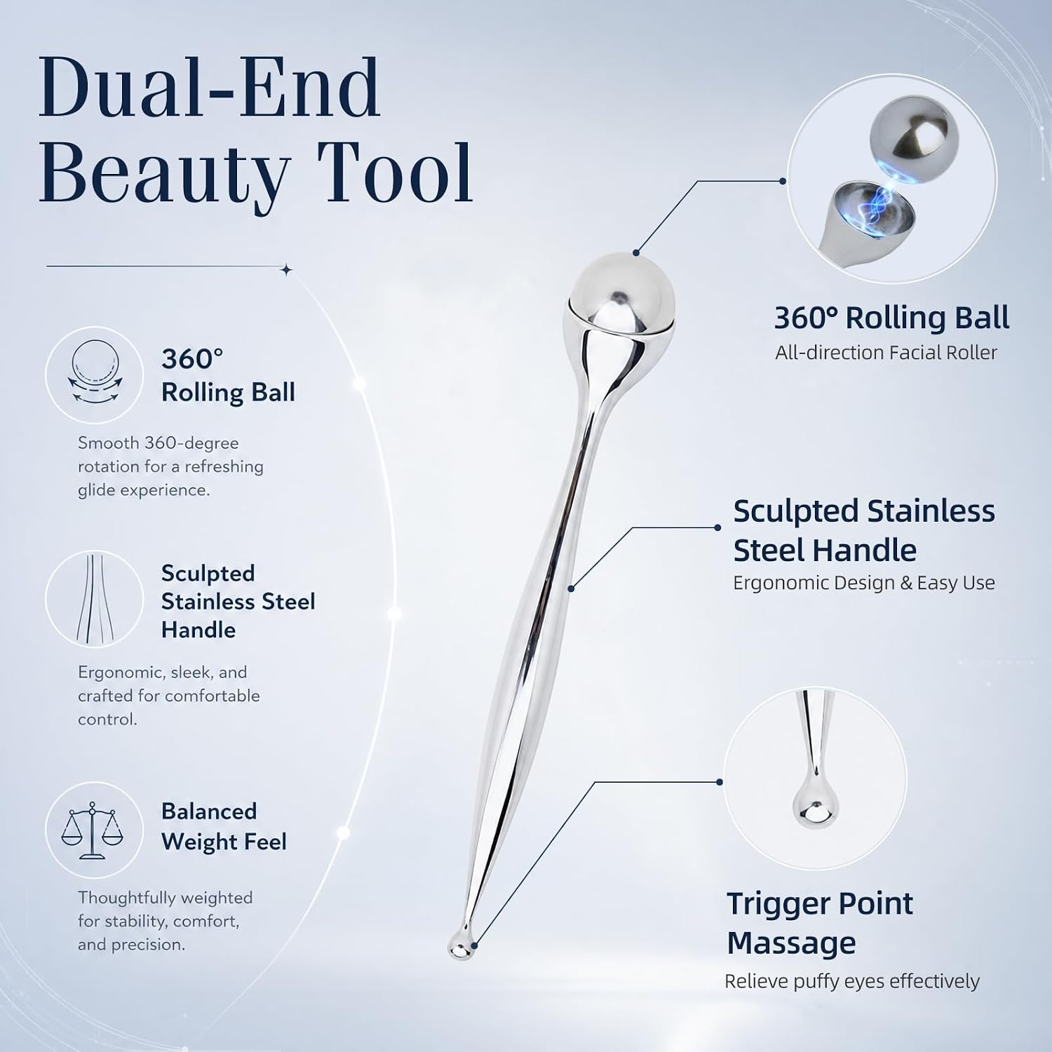 Rullo Massaggiante in Metallo  - Face Ice Roller Puffiness recensione e prezzo