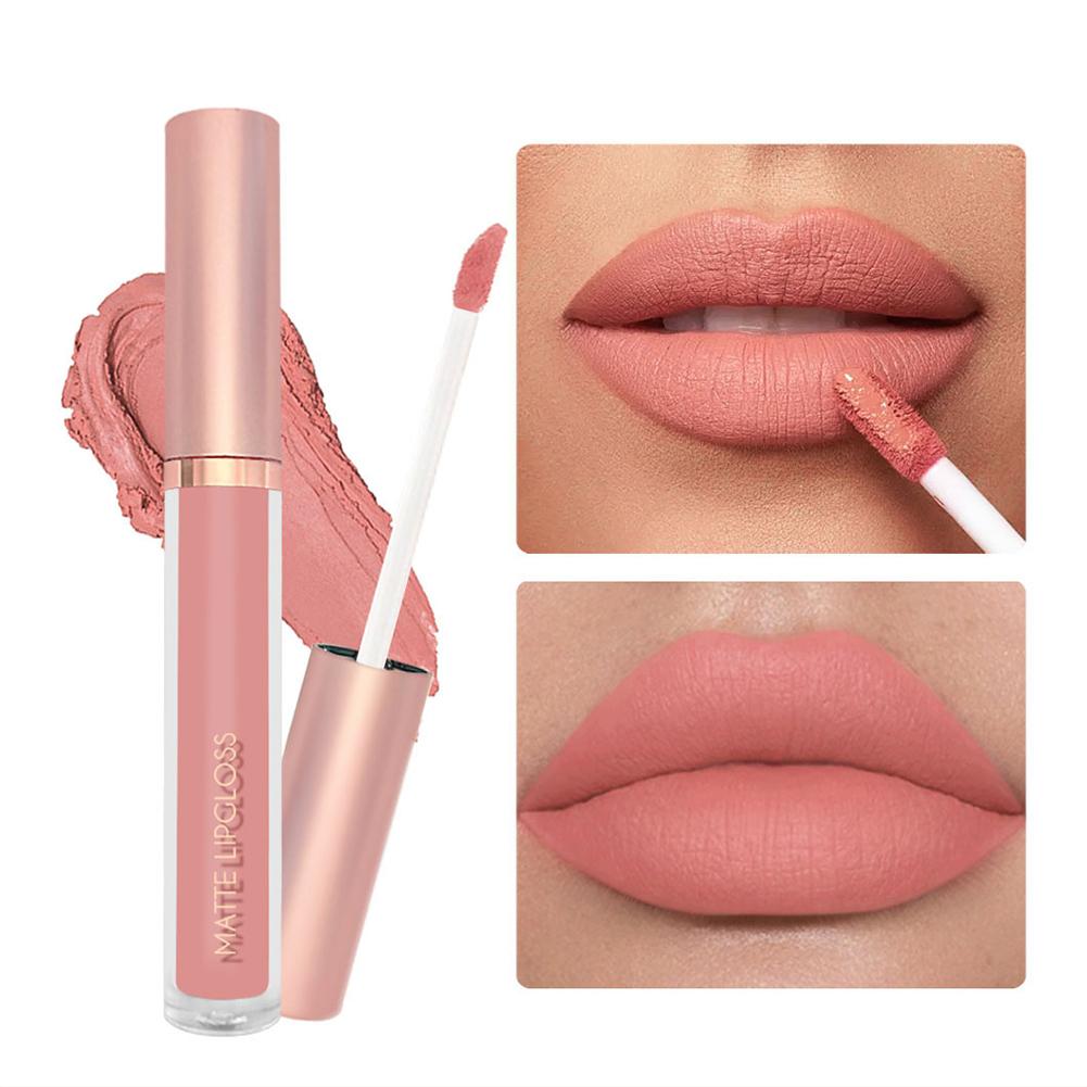 3 pz/set Nude Lip Gloss Rosset - Matte Velvet Lip Tint Long Lasting recensione e prezzo
