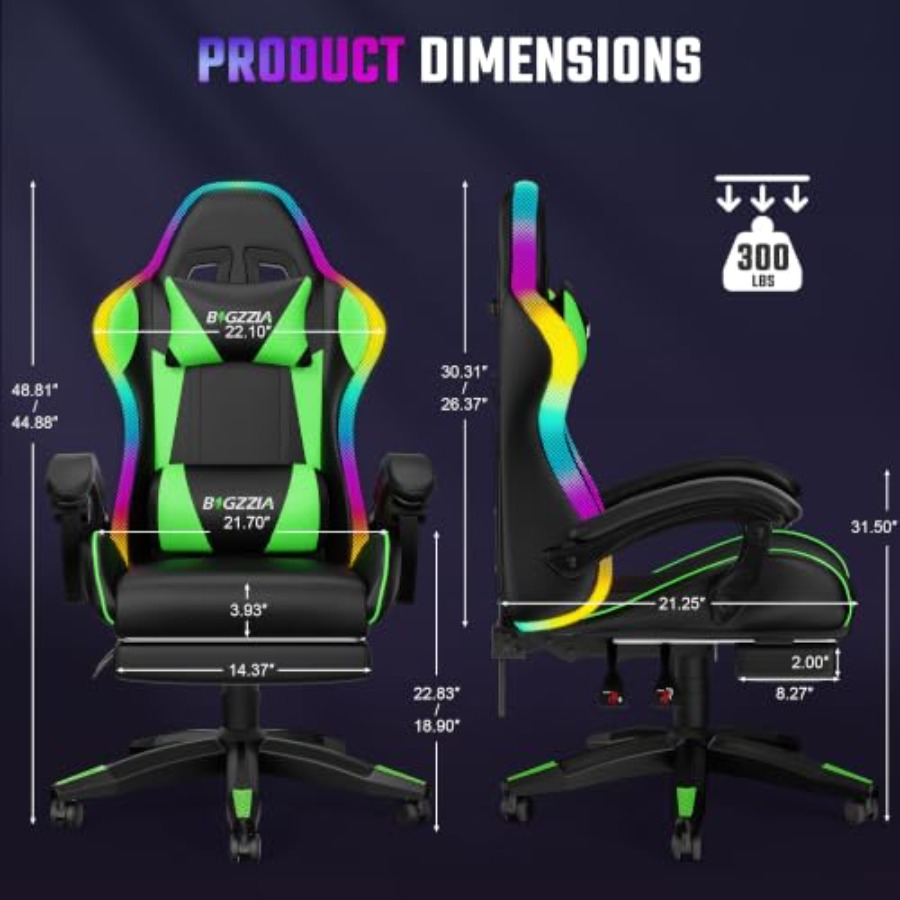 Sedia da gaming RGB con poggia - Massage recensione e prezzo