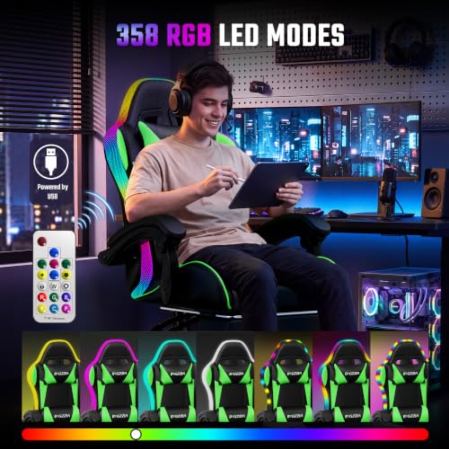 Sedia da gaming RGB con poggia - Massage recensione e prezzo