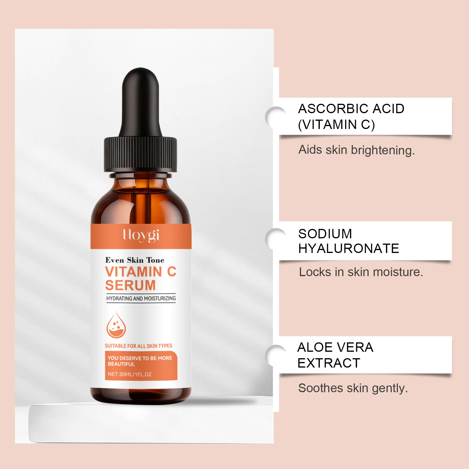 Siero Viso alla Vitamina C con - Hyaluronic Acid Facial Serum recensione e prezzo